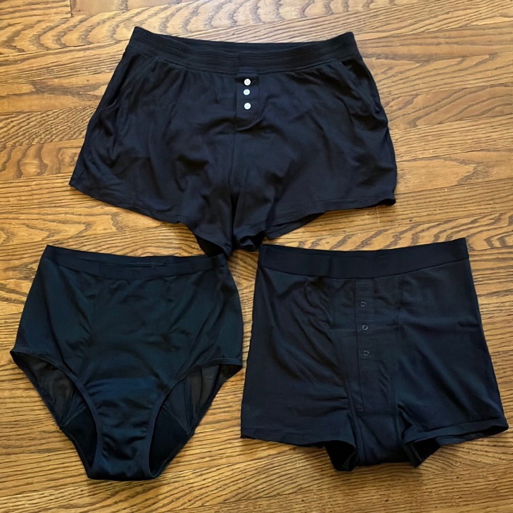 3 pairs Thinx period underwear, size Small